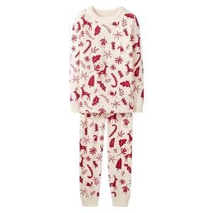 Hanna Andersson Unisex Christmas Pajama Set Long Sleeve Candy Cane Size 12